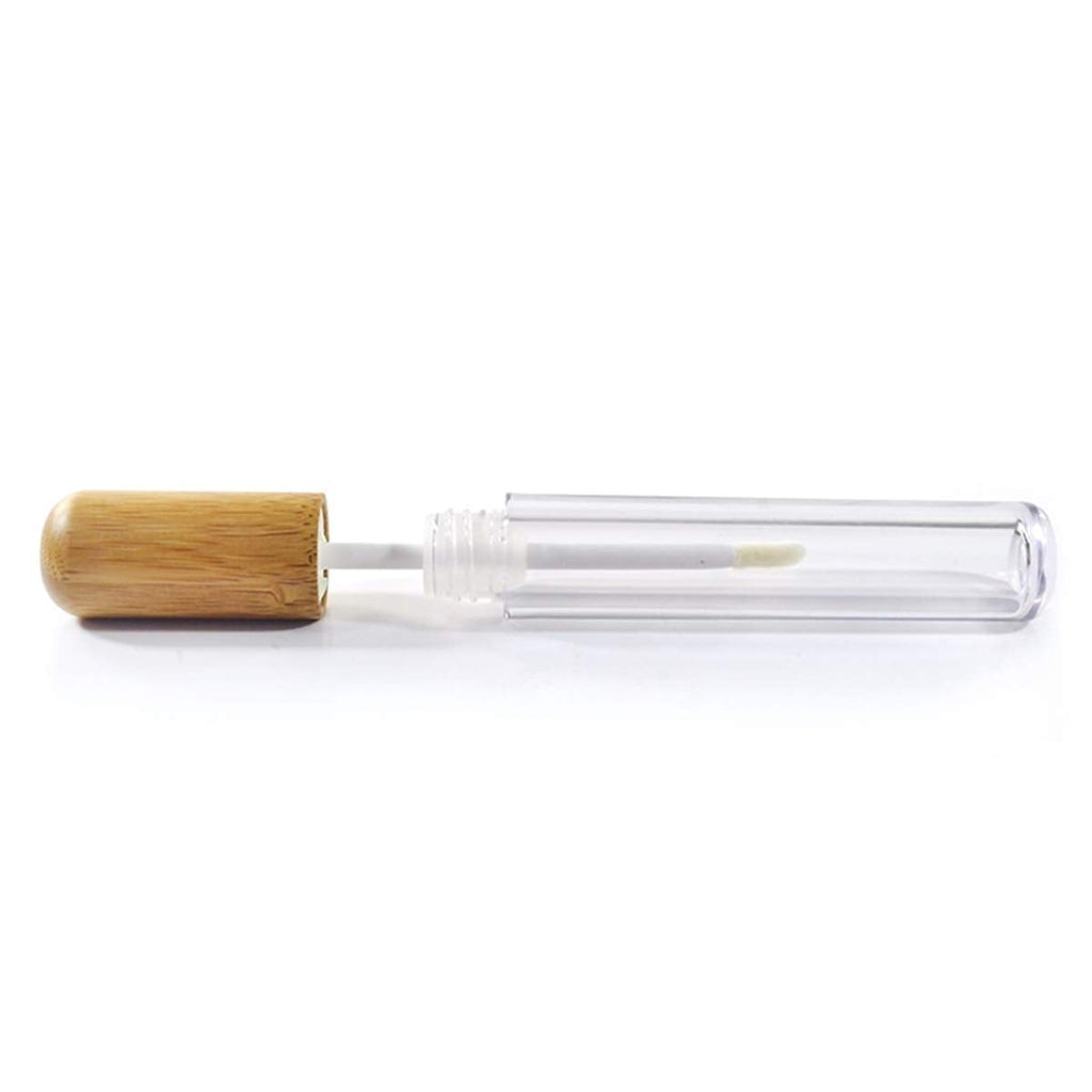Healthcom 6-Pack Bamboo Lip Gloss Tubes (6ml) – Refillable DIY Lip Gloss Containers with Wand