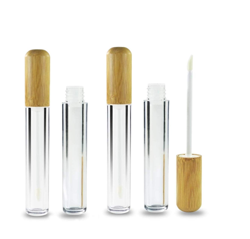 Healthcom 6-Pack Bamboo Lip Gloss Tubes (6ml) – Refillable DIY Lip Gloss Containers with Wand