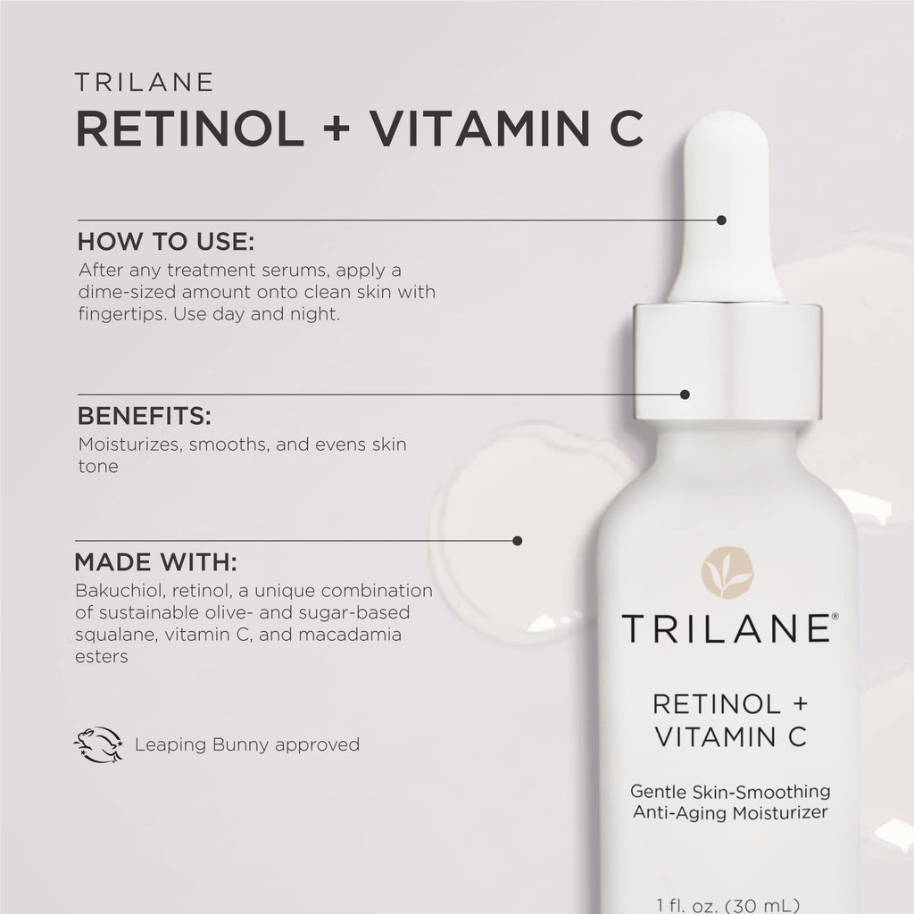 Healthy Directions Trilane Retinol + Vitamin C with Squalane — Gentle Anti-Aging Moisturizer