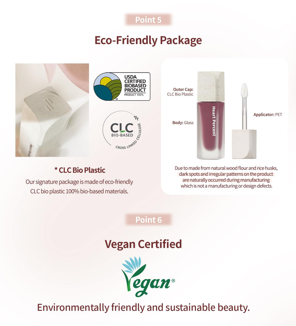 Heart Percent Dote On Mood Blurry Fog Tint Orchid Plum #06 – Velvet Vegan Lip Stains with Personal Color Analysis