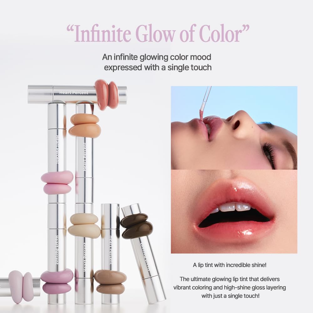Heart Percent Dote On Mood Glowy Tint Fig Jam – One-Way Glossy Lip Color