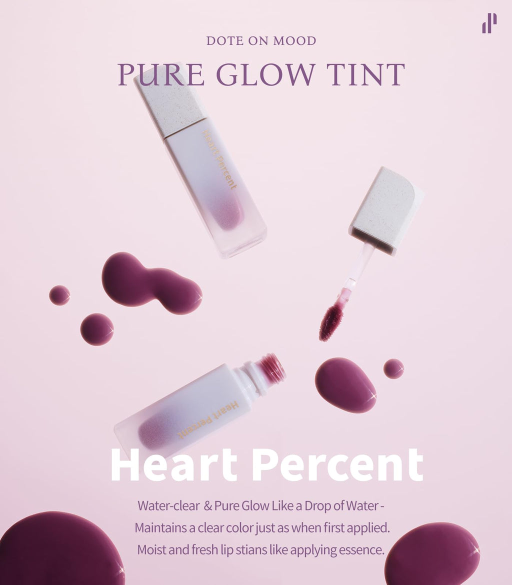 Heart Percent Just Coral Lip Tint – Dote On Mood Pure Glow, Lightweight Hydration
