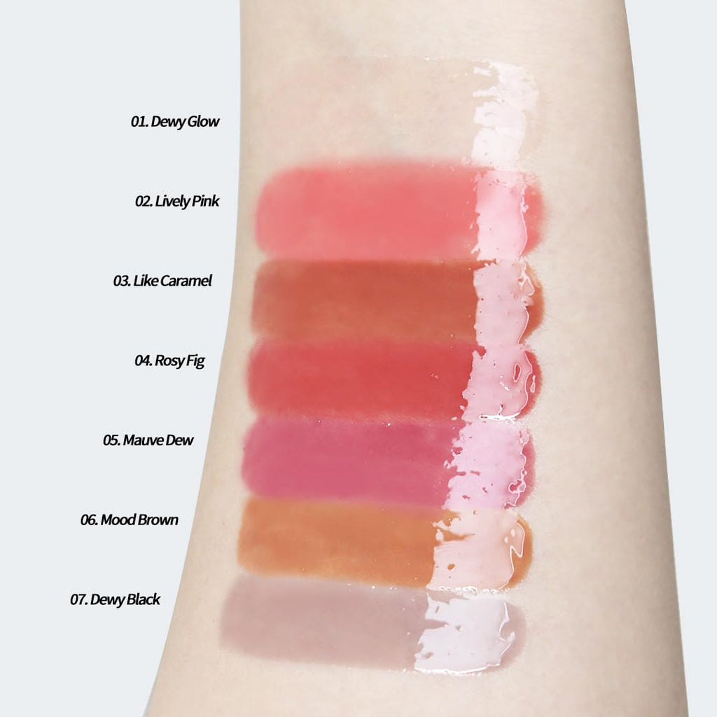 Heart Percent Dote On Mood Dewy Black Lipstick – High-Shine Dewy Melting Lip Color