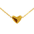 Ameya Heart - 18k gold plated sterling silver necklace, delicate luxury jewelry