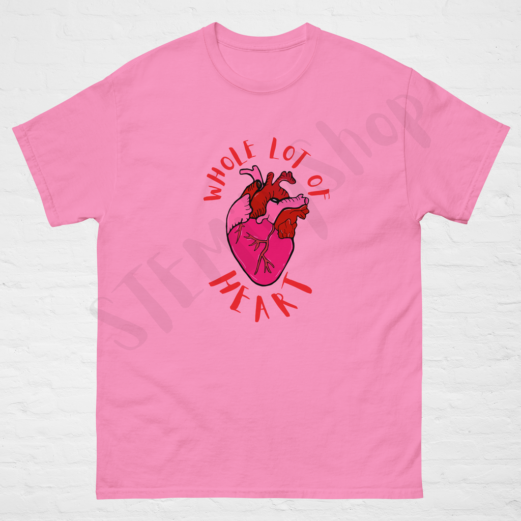 Cool anatomical science heart slogan quote pink unisex t-shirt