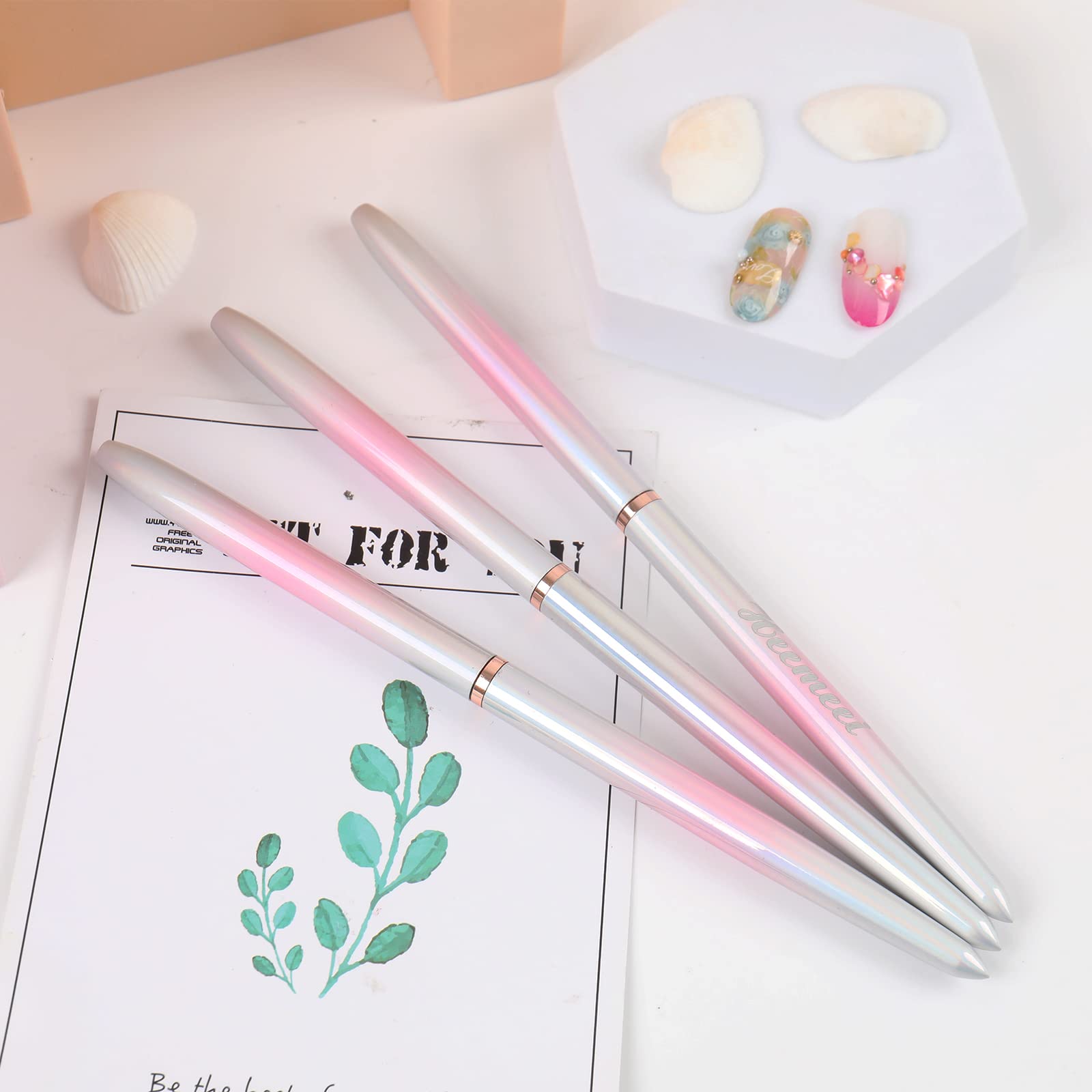heemeei 8# Acrylic Nail Brush – 100% Kolinsky Hair, Sturdy Handle