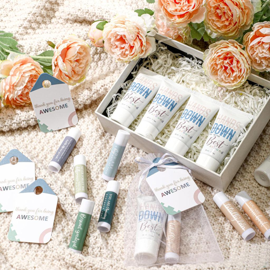 Heigble 40-Set Coworker Valentines Gift Bulk – Hand Cream & Lip Balm Set for Office Teams