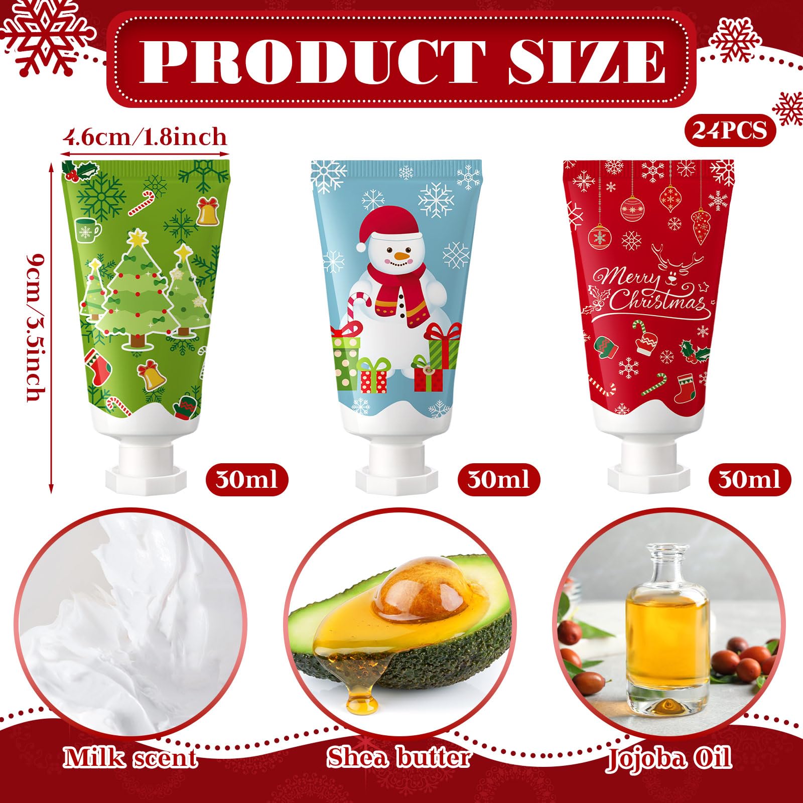 Heigble 24-Pack Christmas Lotion Gift Set – Travel-Size Hydrating Body Lotions