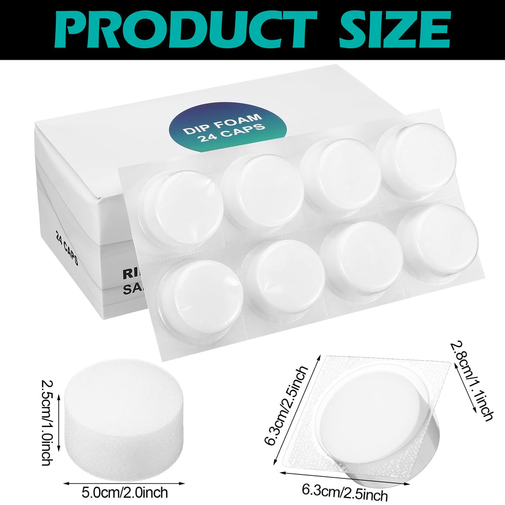Heigble 72 Pcs Dip Foam Rinse Caps | Disposable Cups for Tattoo Cleaning