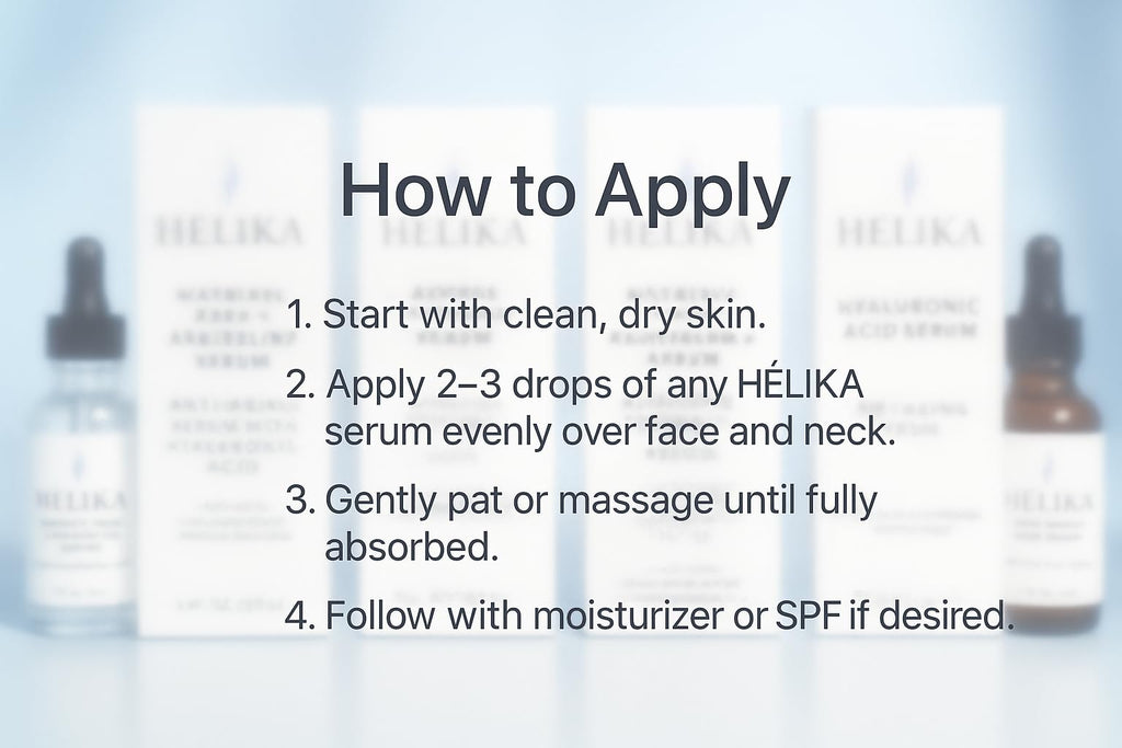 HÈLIKA Copper Peptides Serum for Face – Anti-Aging & Hydration, Fragrance-Free, Made in USA (1 fl oz)