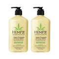 Hempz Body Lotion – Sweet Pineapple & Honey Melon Daily Moisturizing Cream | 2-Pack, 17 fl oz