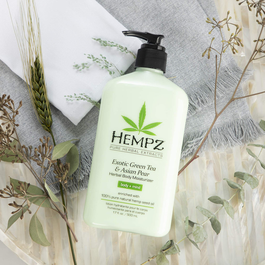 HEMPZ Body Lotion - Green Tea & Asian Pear Daily Moisturizing Cream | Shea Butter & Hemp Seed Oil