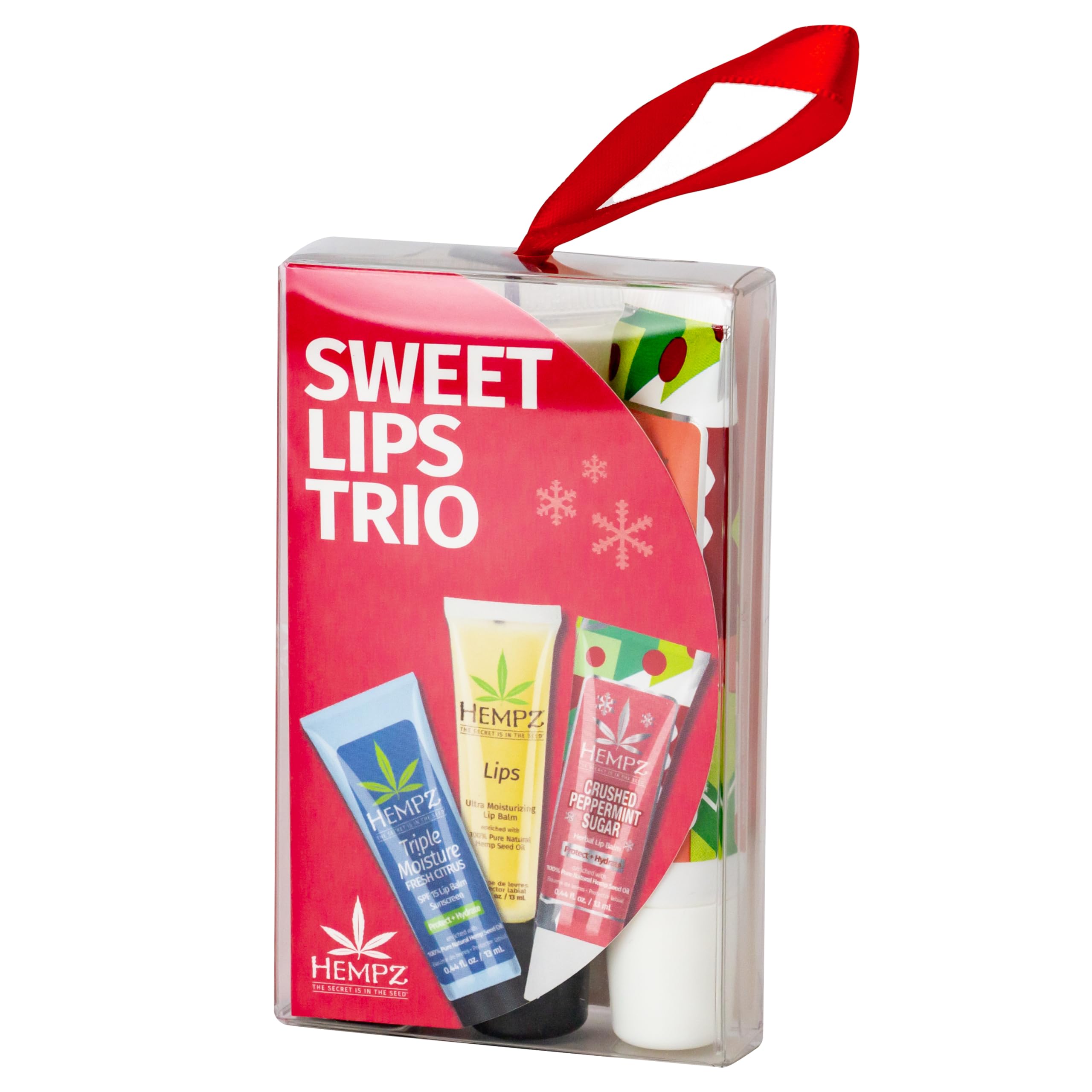 Hempz Sweet Lips Trio Lip Balms – Holiday Gift Set, Stocking Stuffers