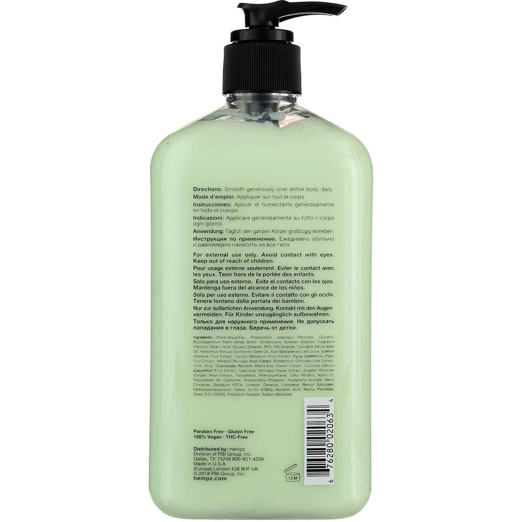Hempz Body Moisturizer Green Tea and Asian Pear 17 oz Pump – Pack of 2
