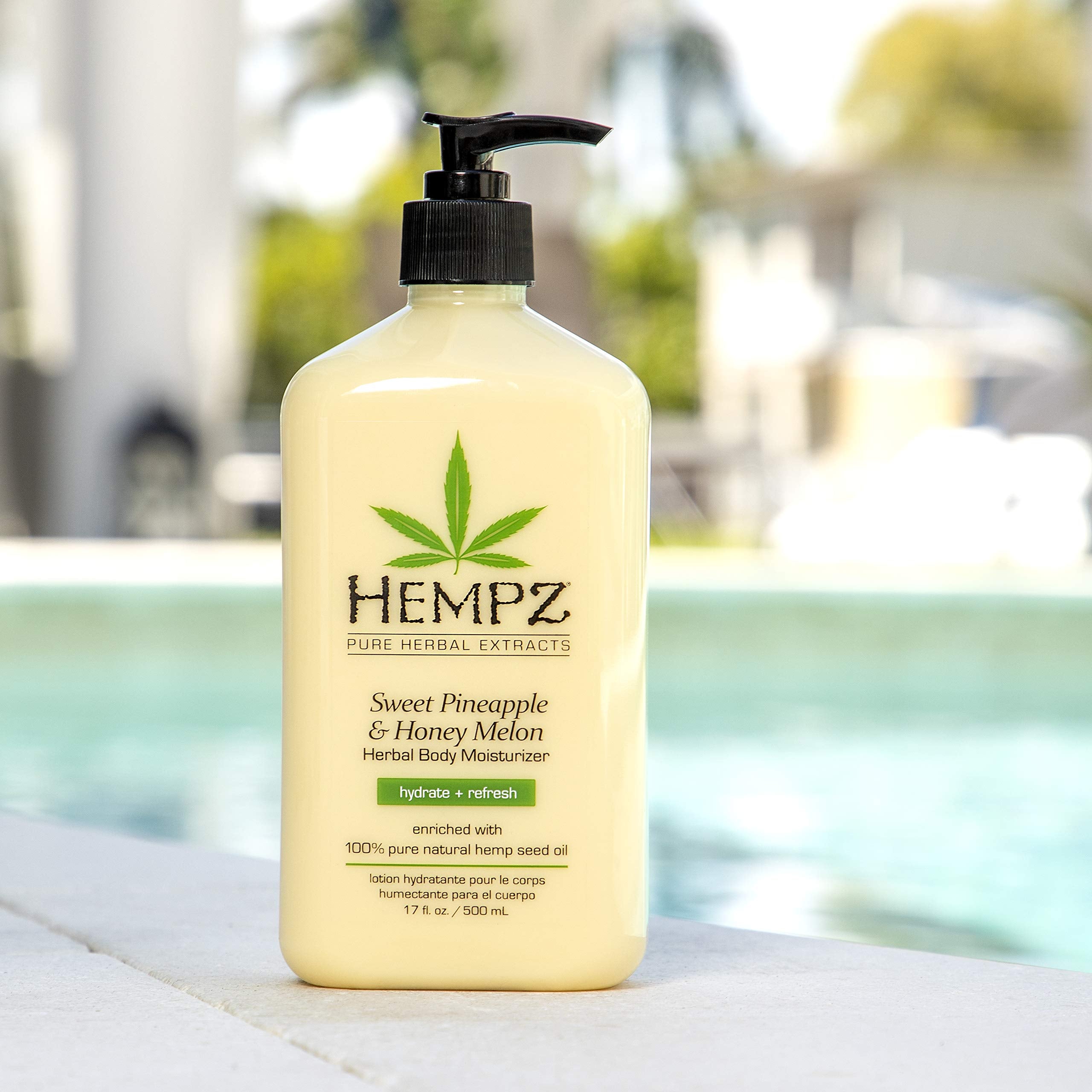 Hempz Sweet Pineapple and Honey Melon Moisturizing Lotion – 17 oz, 2 Pack Bundle