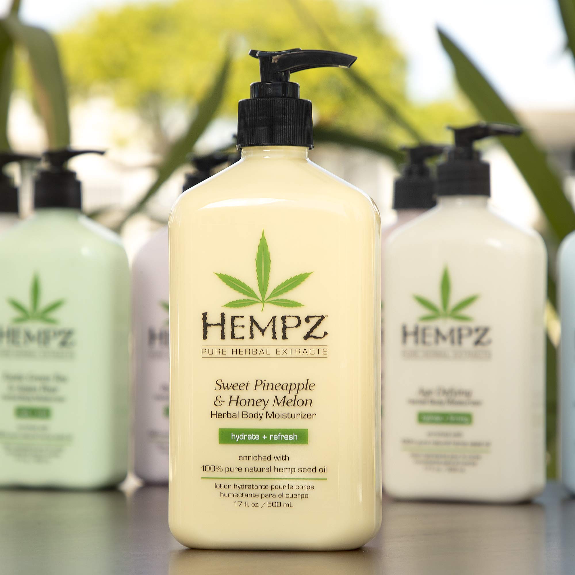 Hempz Sweet Pineapple and Honey Melon Moisturizing Lotion – 17 oz, 2 Pack Bundle