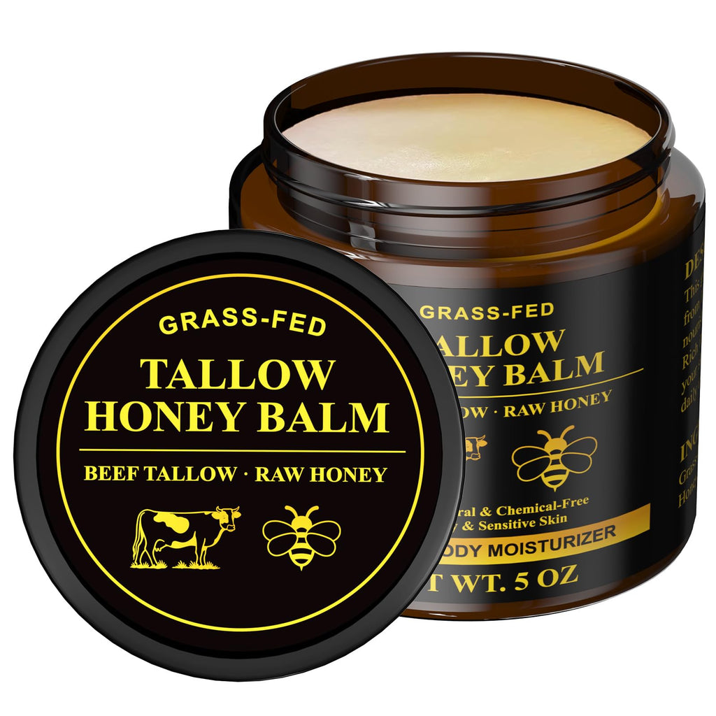 Henjaca Beef Tallow Balm for Skin – Whipped, Organic, 5 oz