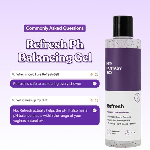 Her Fantasy Box Refresh pH Balancing Shower Gel – Natural Feminine Hygiene, 8 oz
