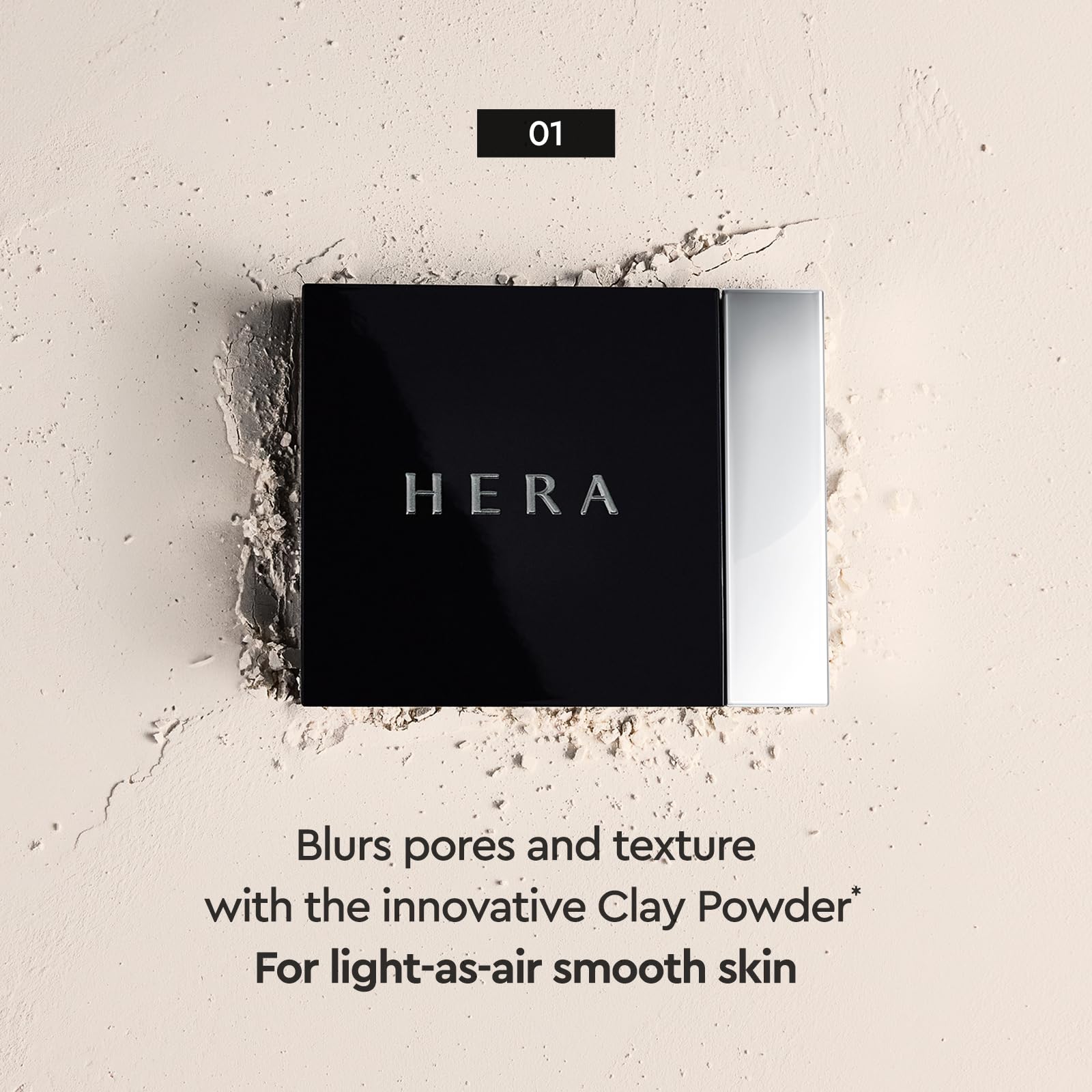 HERA Airy Blurring Powdered Primer – Poreless Finish, 24-Hour Oil Control | Korean Makeup 0.29 oz