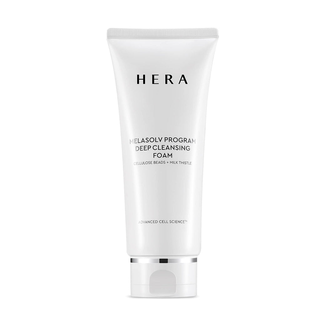 HERA Foaming Facial Cleanser – Deep Cleansing Foam with Cellulose Beads & Milk Thistle – Hydrating Antioxidant Formula – Brighten and Soften Skin – 6.6 oz by HERA