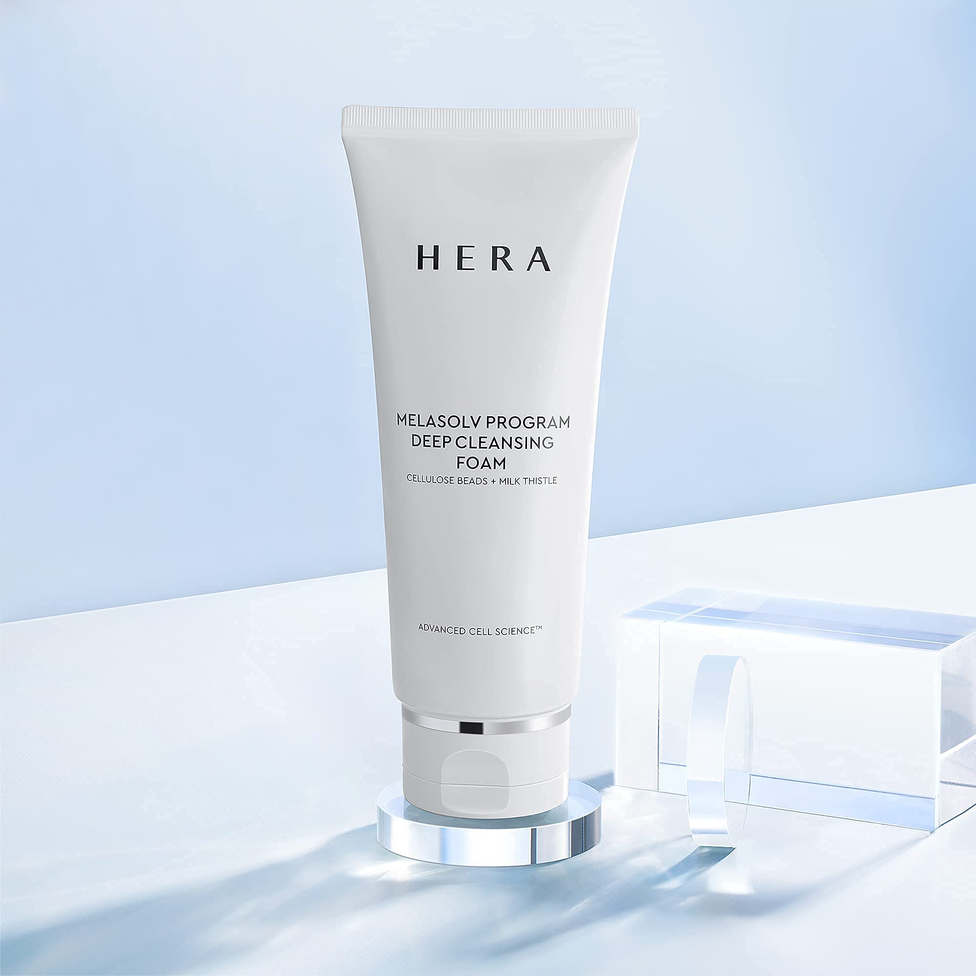 HERA Foaming Facial Cleanser – Deep Cleansing Foam with Cellulose Beads & Milk Thistle – Hydrating Antioxidant Formula – Brighten and Soften Skin – 6.6 oz by HERA