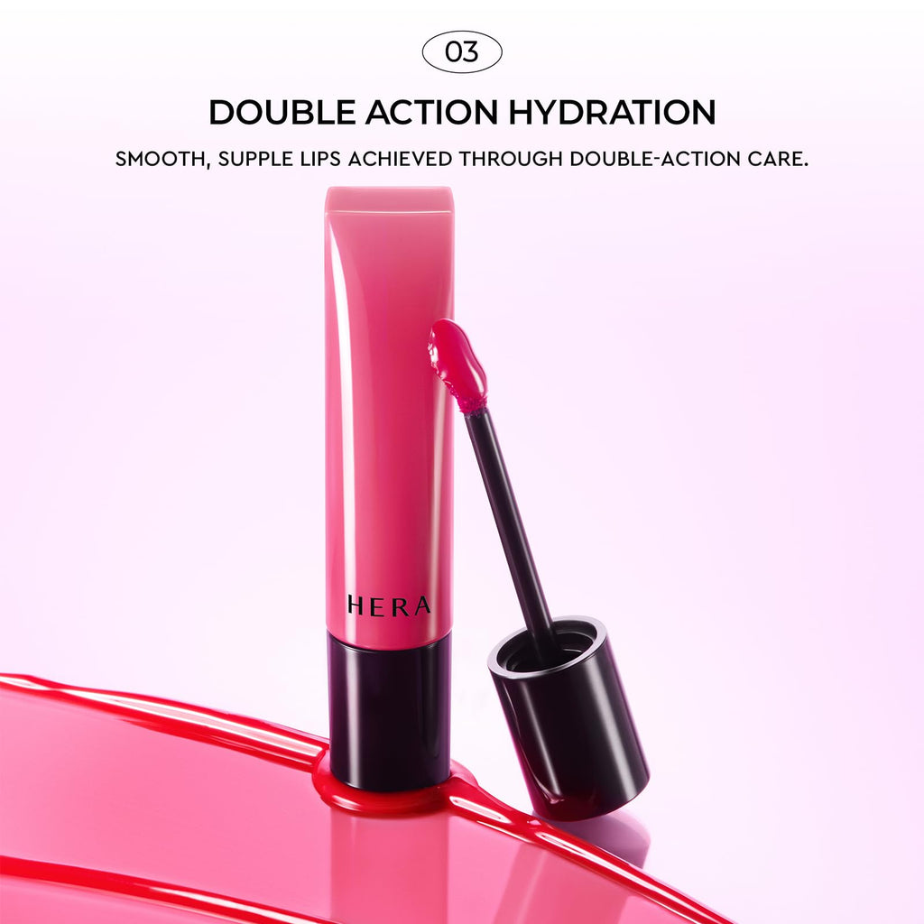 HERA Sensual Tinted Shine Lip Serum #220 SUNDAZE | Weightless Gloss, 12-Hour Color