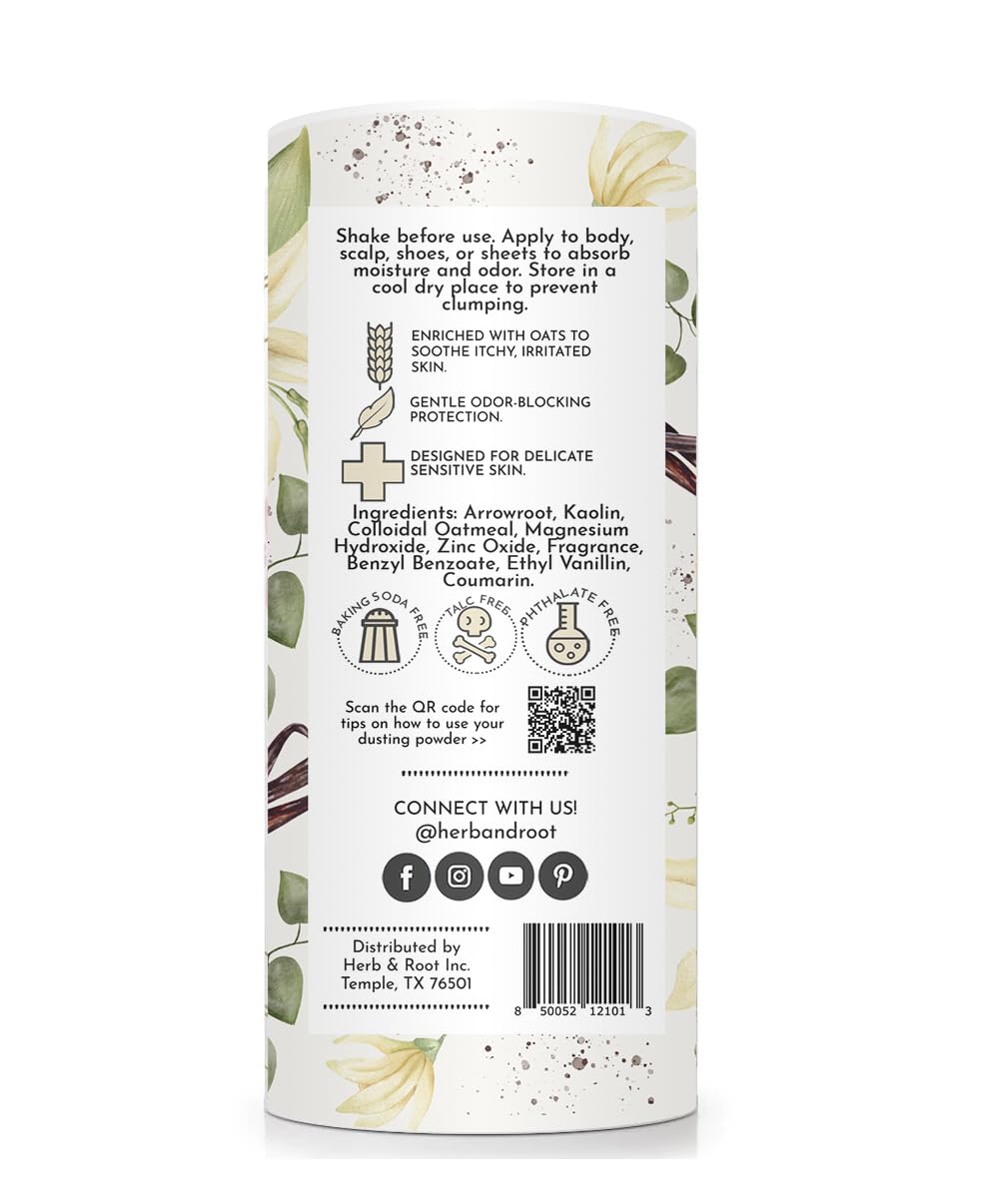 Herb & Root Talc Free Body Dusting Powders – Rose, Vanilla, Sandalwood, Lavender, Jasmine & Gift Set