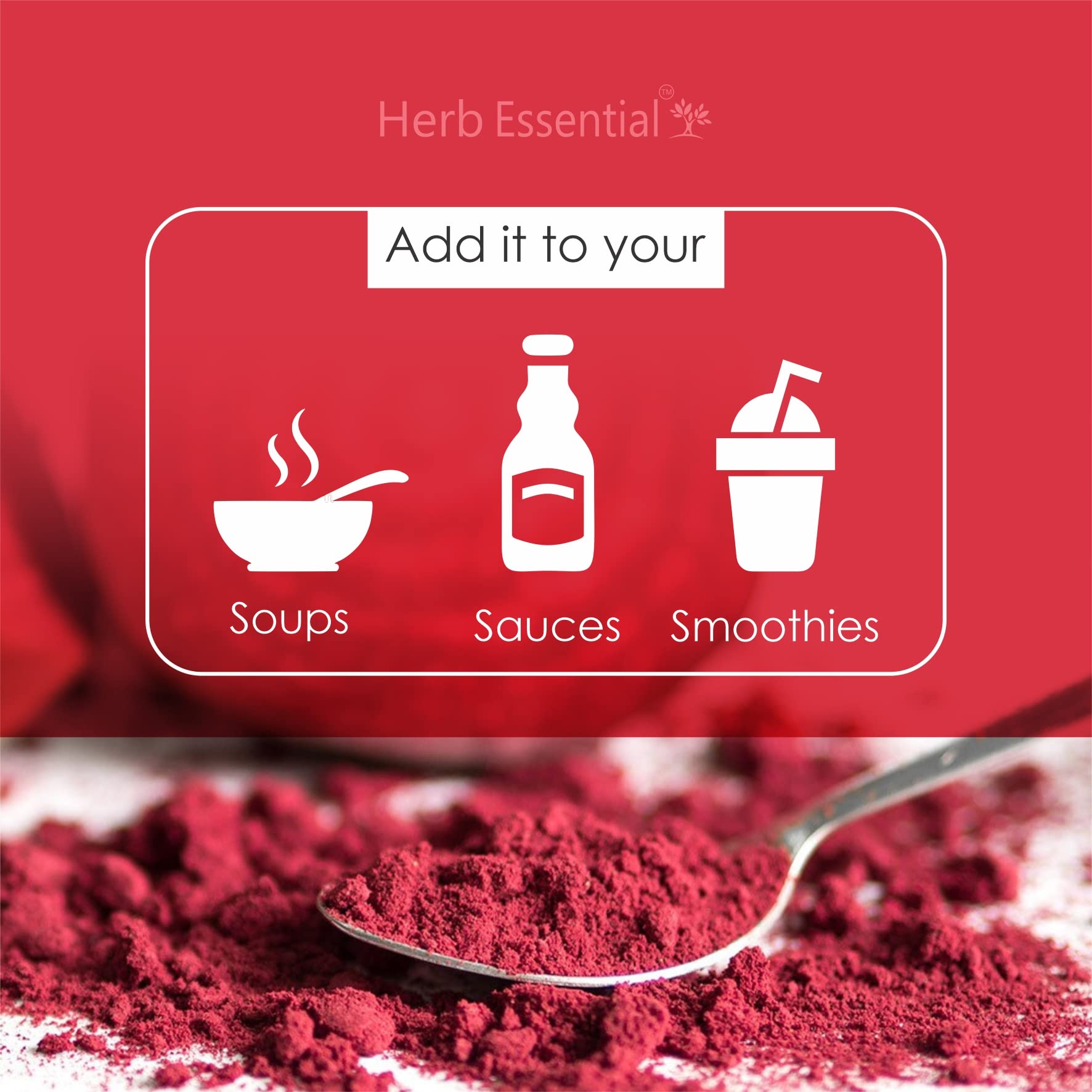 Herb Essential Beetroot Powder – 100 g (3.52 oz), Organic, Vegan-Friendly Superfood for Smoothies