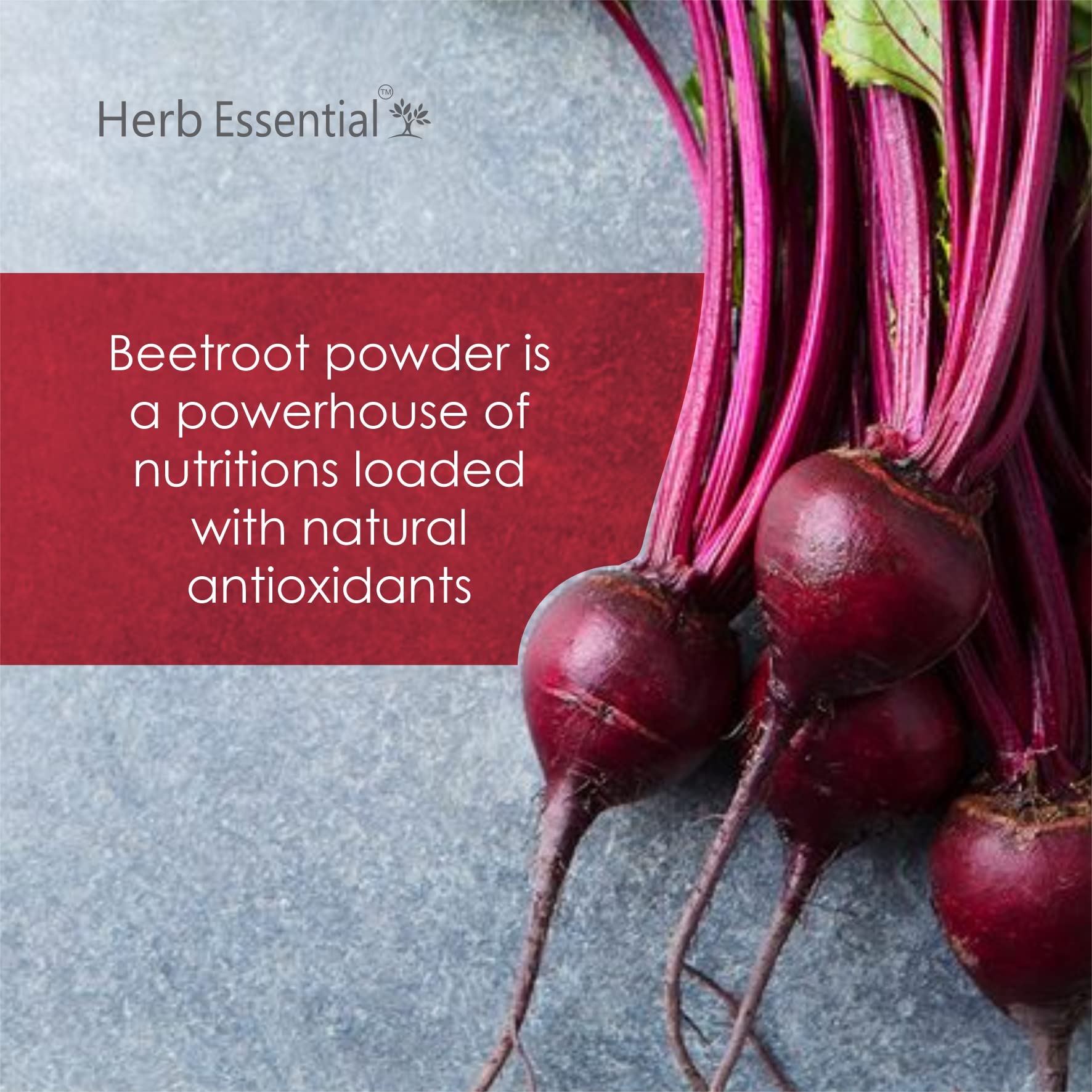 Herb Essential Beetroot Powder – 100 g (3.52 oz), Organic, Vegan-Friendly Superfood for Smoothies