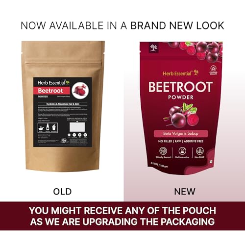 Herb Essential Beetroot Powder – 100 g (3.52 oz), Organic, Vegan-Friendly Superfood for Smoothies