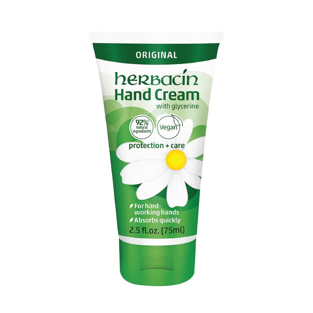 Herbacin Kamille Hand Cream – 2.5 oz Pack of 2 | Soothing, Non-Greasy Moisturizer