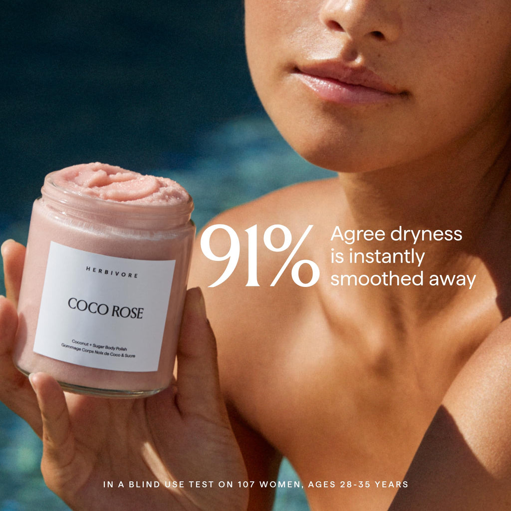 HERBIVORE Coco Cozy Set – Coco Rose Body Polish + Cloud Milk Firming Cream | Vegan, Paraben-Free