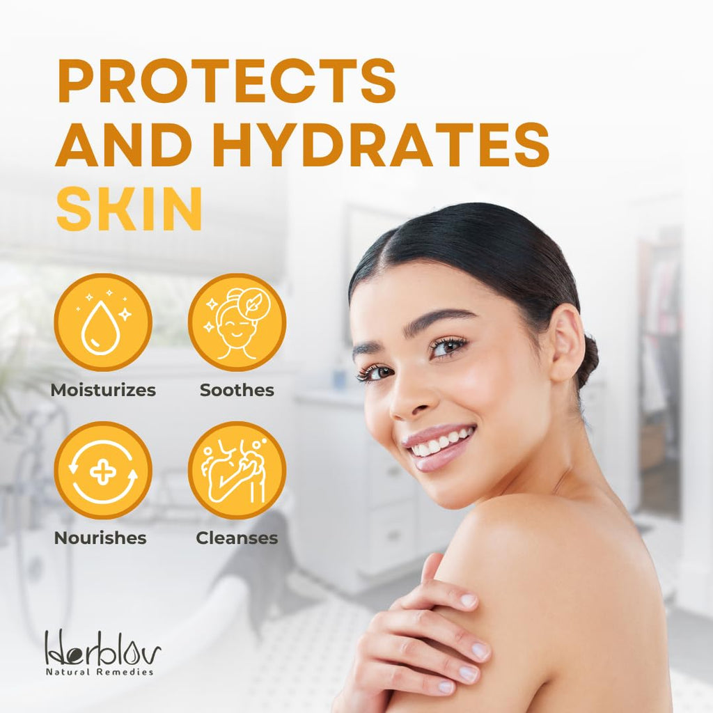 Herblov Eczema Body Wash – All-Natural Eczema Soap for Dry, Itchy Skin | Gentle Goat Milk & Oatmeal Bath Wash