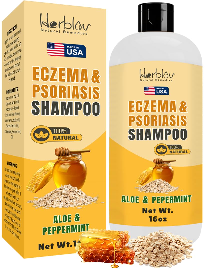 Herblov Eczema Shampoo – All-Natural Dermatitis & Psoriasis Relief | Made in USA