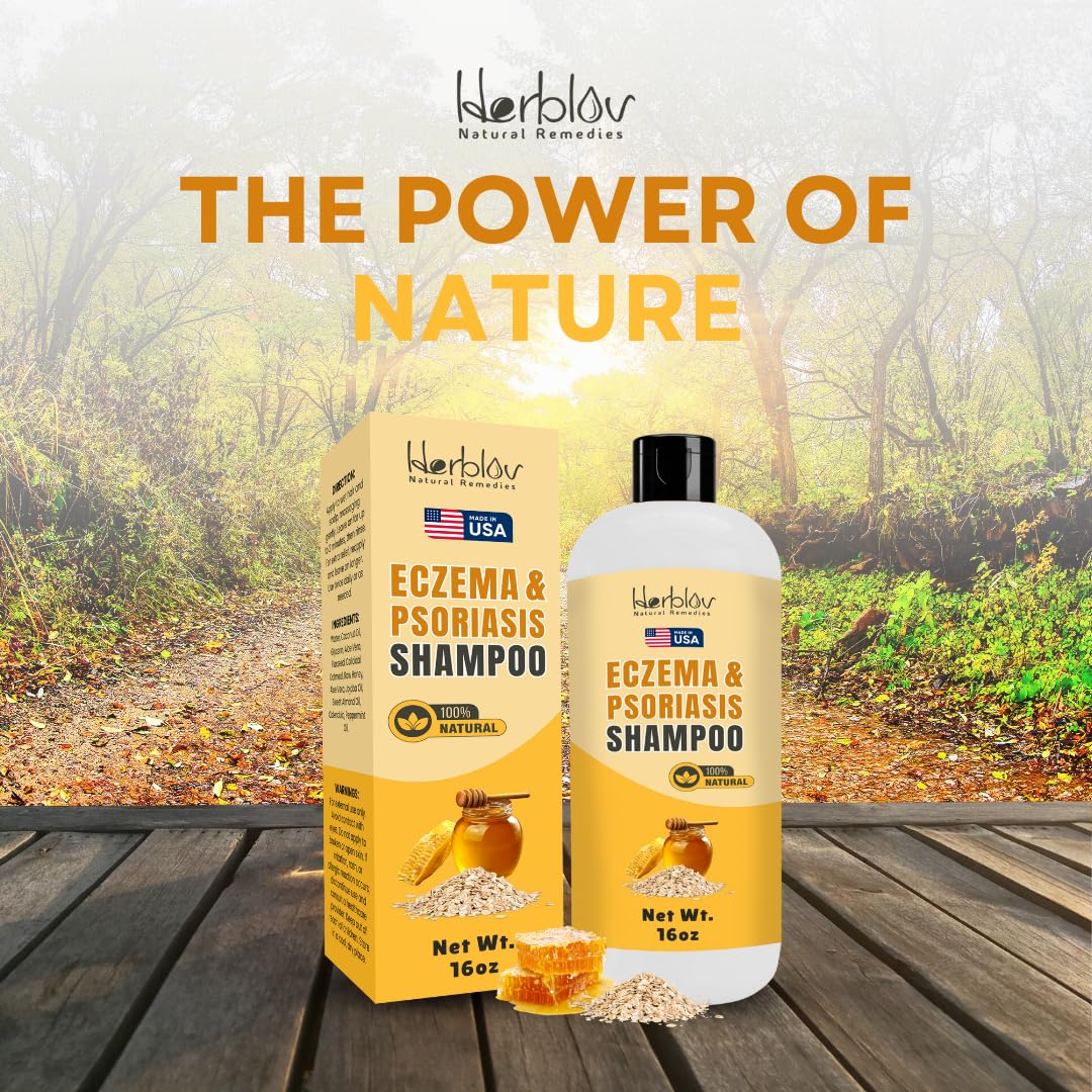 Herblov Eczema Shampoo – All-Natural Dermatitis & Psoriasis Relief | Made in USA