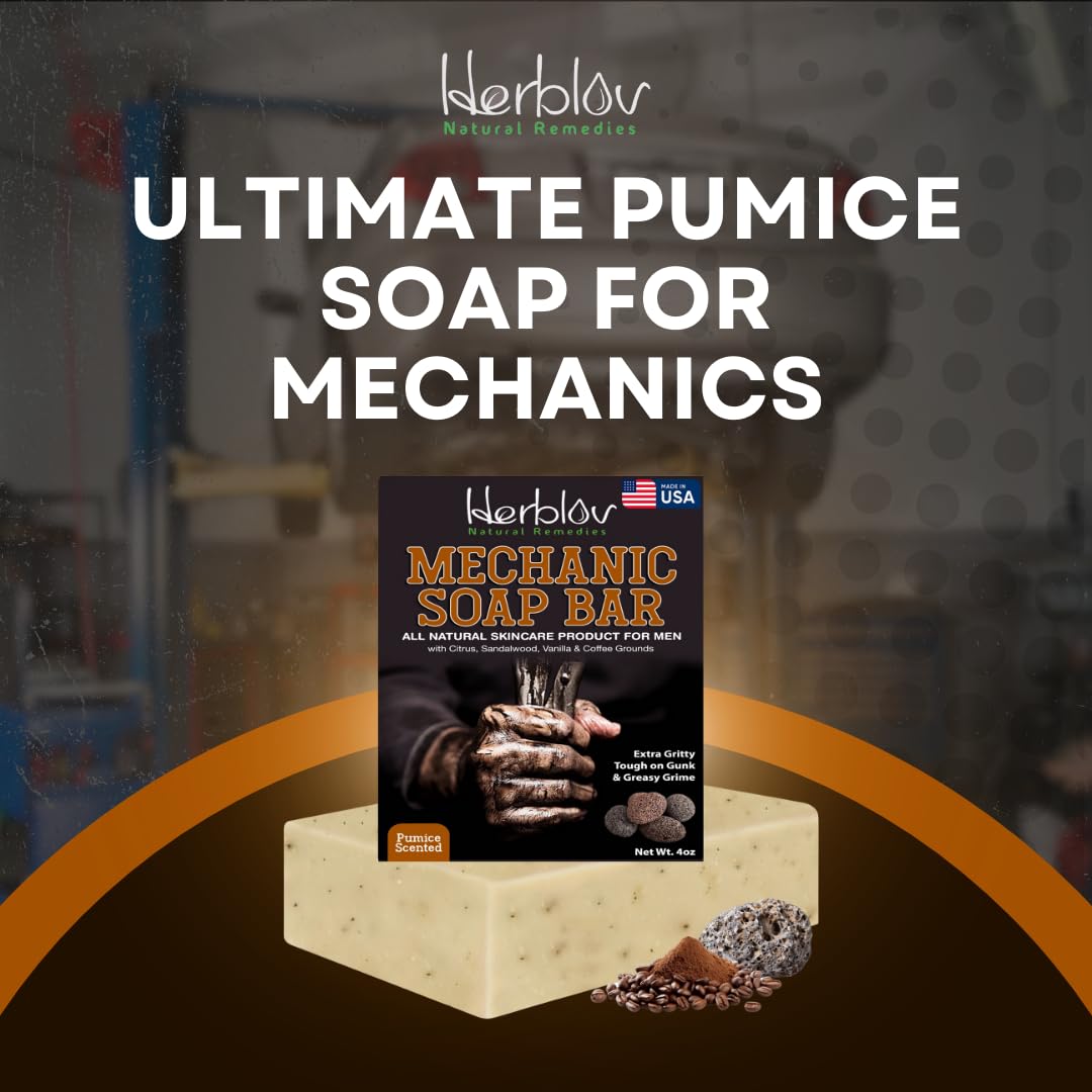 Herblov Mechanic Soap – Heavy-Duty Pumice Hand & Body Bar