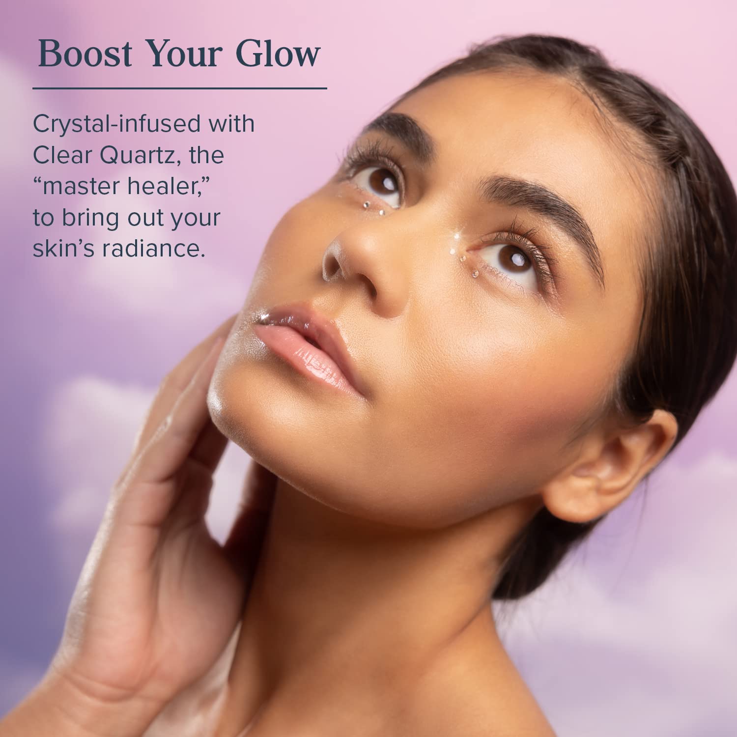 Heritage Store Aura Glow Facial Cleanser – Brightening Gel Cleanser with Glycolic Acid, Niacinamide & Clear Quartz (6 oz) – Vegan