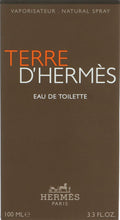 Terre D'Hermès by Hermès for Men – 3.3 oz Eau de Toilette Spray