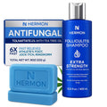 Hermon Folliculitis Treatment Kit: Shampoo & Tea Tree Soap for Scalp, Body & Intimate Areas