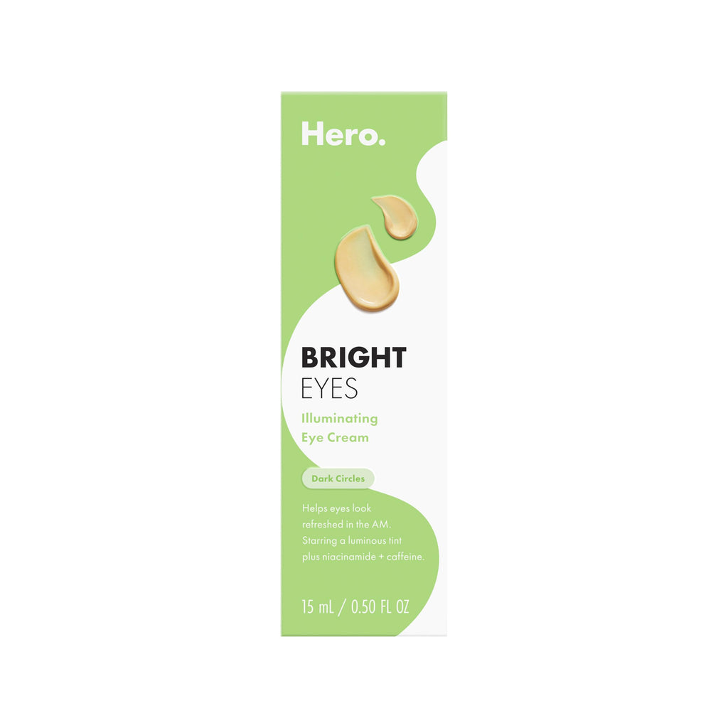 HERO COSMETICS Bright Eyes Illuminating Eye Cream – Cooling Stainless Steel Tip for Bright Under-Eyes