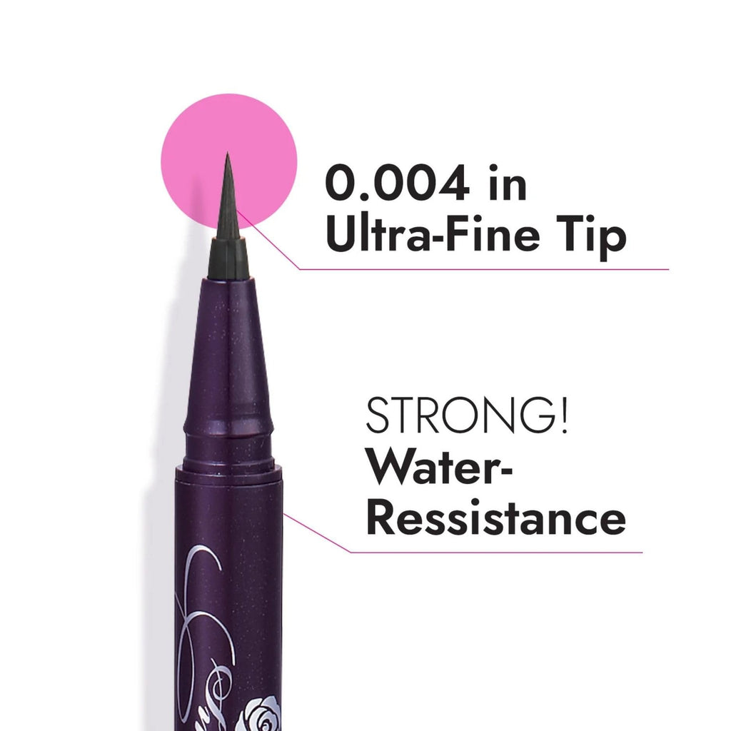 Heroine Make by KISSME Liquid Eyeliner Pen — Ultra-Fine 0.1mm Tip, Waterproof, Hypoallergenic, Made in Japan, Exquisite Brown