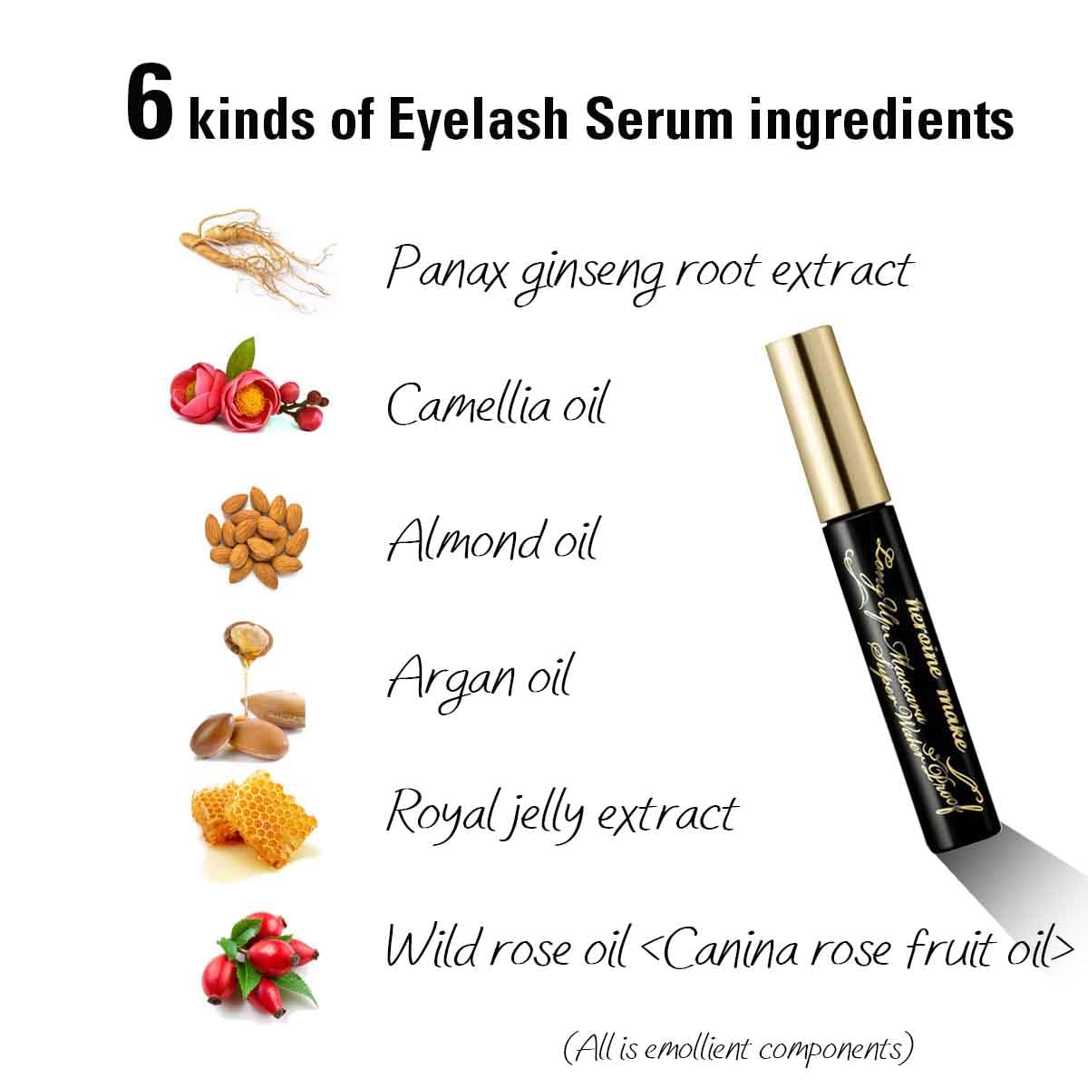 Heroine Make Mascara Black — Waterproof 5mm Long-Fiber for Length & Volume, Made in Japan