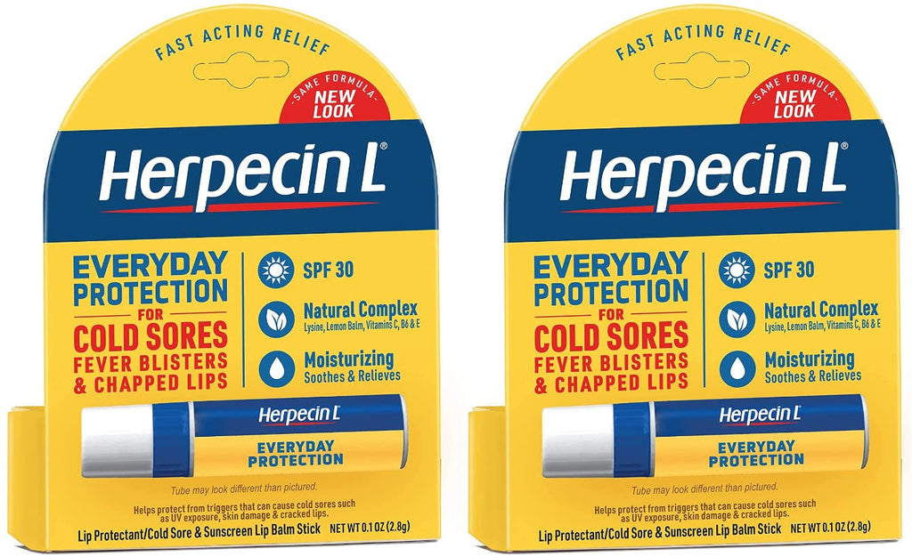 Herpecin-L Lip Balm SPF 30 (0.1 oz) – 2-Pack | Hydration & Sun Protection