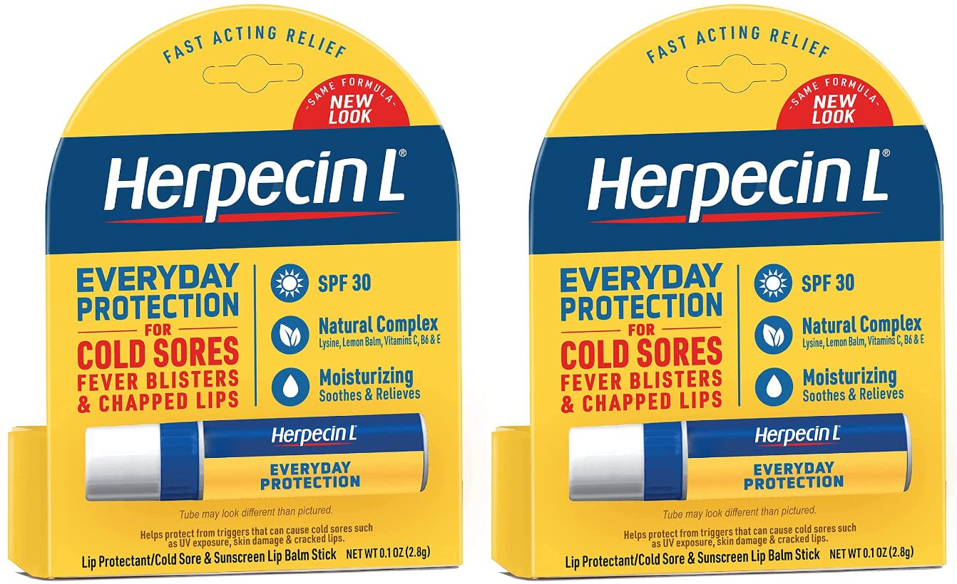 Herpecin-L Lip Balm SPF 30 (0.1 oz) – 2-Pack | Hydration & Sun Protection