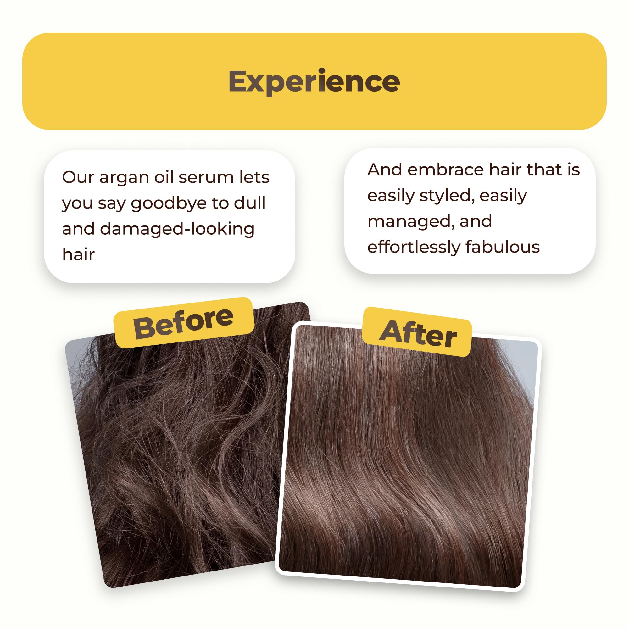 HerStyler Advanced Argan Oil Hair Serum – Anti-Frizz for Frizzy, Dry Hair (2x70 ml)