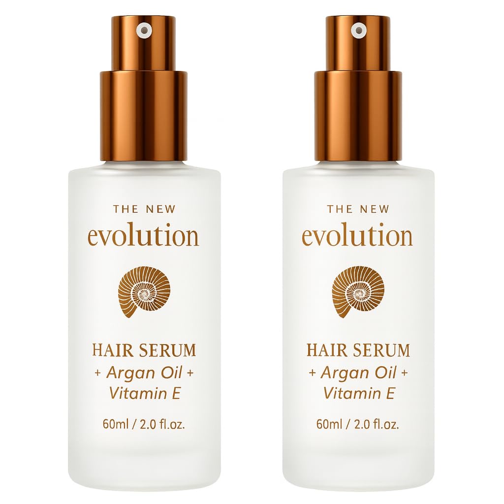 HerStyler Evolution Argan Oil Serum – Vitamin E Nourishing Treatment for Dry Hair with Aloe Vera (2 Pack)
