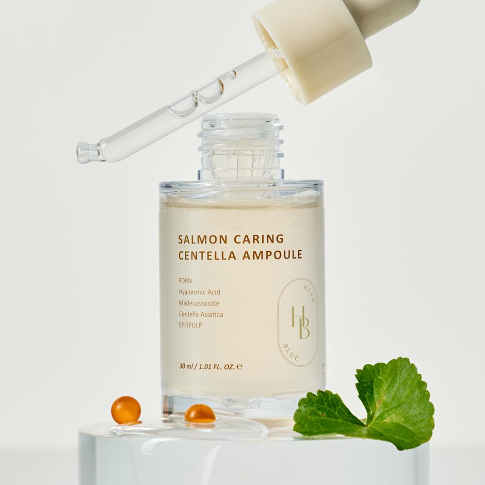 HEVEBLUE Salmon Caring Centella Ampoule – Calming Serum with Salmon PDRN & Centella