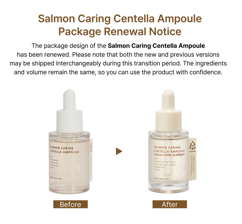HEVEBLUE Salmon Caring Centella Ampoule – Calming Serum with Salmon PDRN & Centella