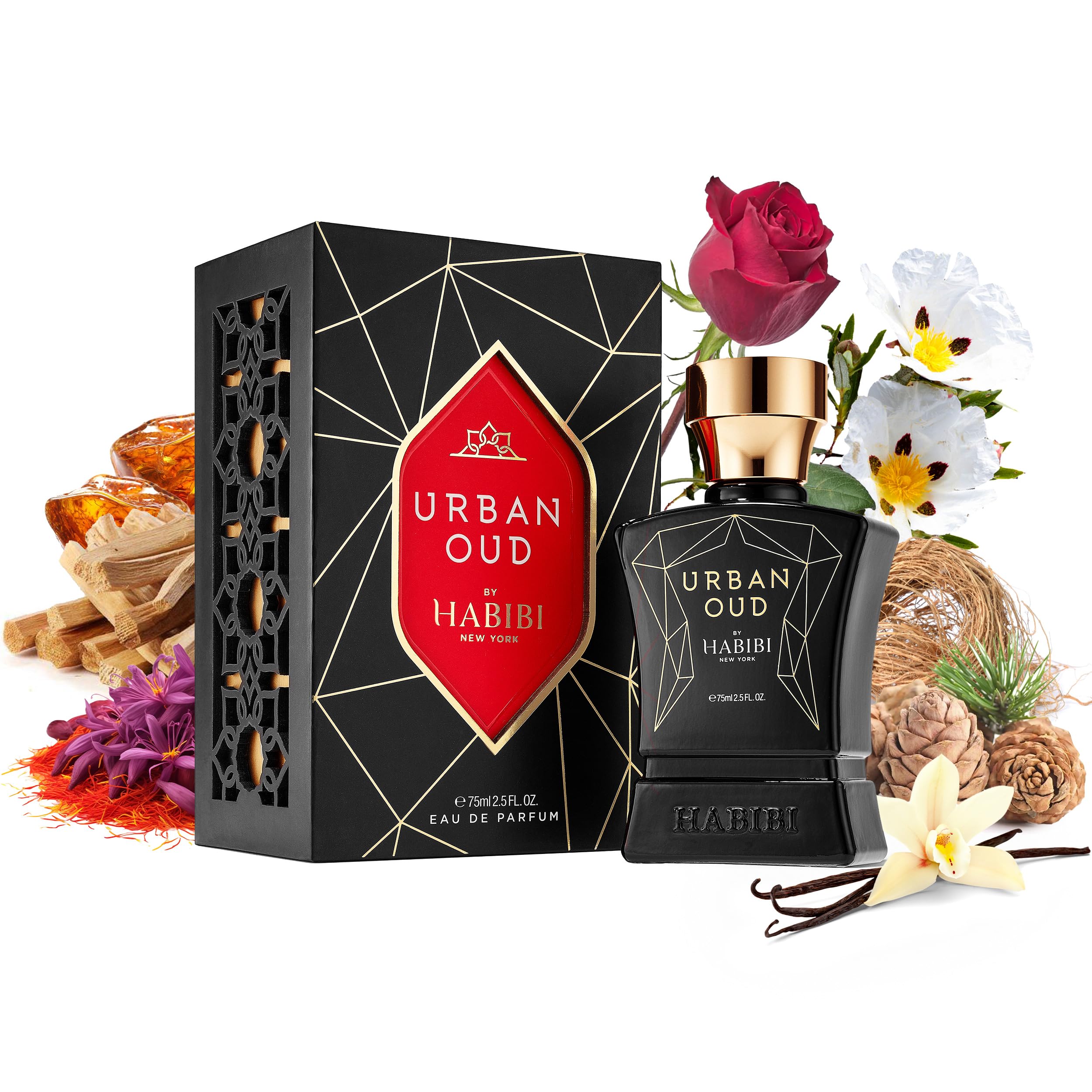 H HABIBI Urban Oud Perfume for Men – 75ml Long-Lasting Arabian Cologne