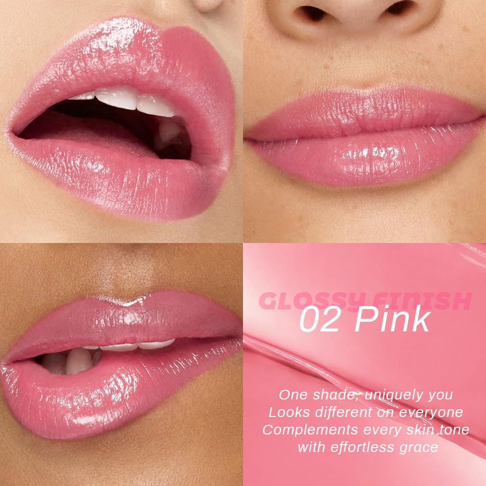 HHLTOH Honey Lipstick Tinted Lip Balm – Nourishing Vegan Shine in Dusty Pink & Pink (2pc)